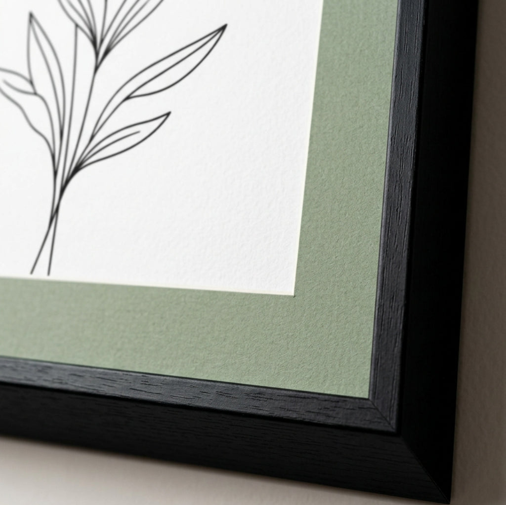Nxzo Botanical Line Wall Picture Set Green 3 Piece