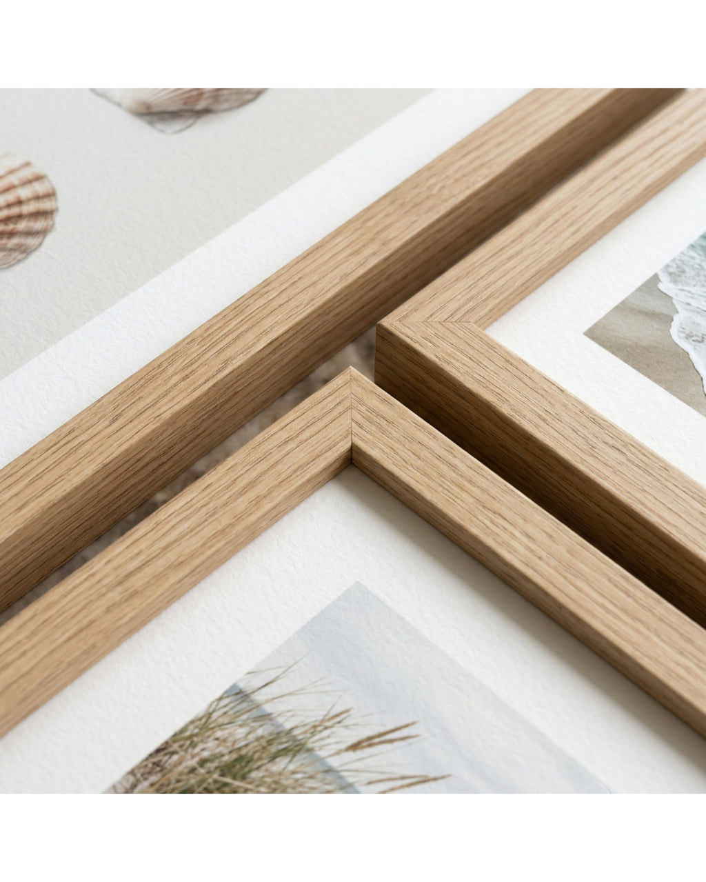 Nxzo Coastal Gallery Wall Print Set 3 Pieces Oak - Detail view