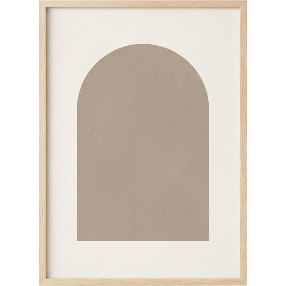Nxzo Framed Arch Wall Decor Print Taupe 12 x 16 in