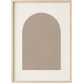 Nxzo Framed Arch Wall Decor Print Taupe 12 x 16 in