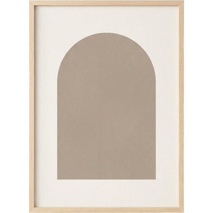 Nxzo Framed Arch Wall Decor Print Taupe 12 x 16 in